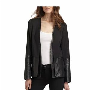 Parker Black Leather Blazer